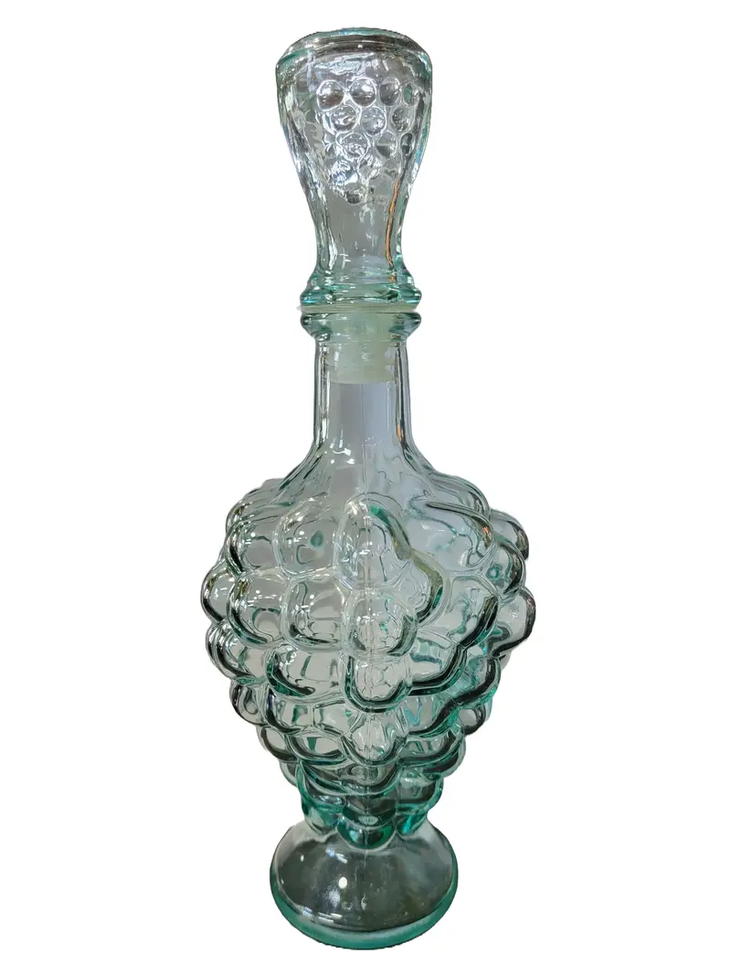 Vetreria Etrusca Grape Decanter – Italian Art Glass, 500Ml, Mod Dep Marked, Mid-Century Design 1