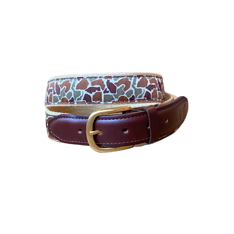 Vintage Camo Ribbon Adjustable Belt 1