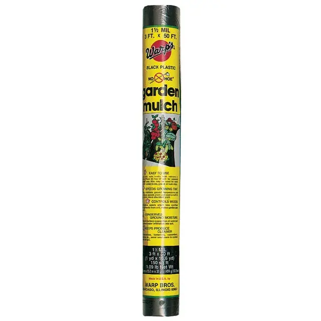 Warp’S No-Hoe 3' X 50' Plastic Garden Mulch Sheet 1