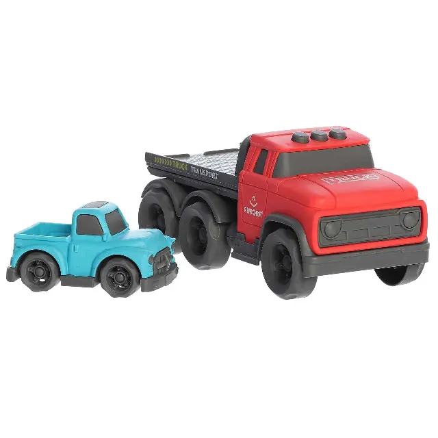 Wheatley Eco-Conscious Flatbed Hauler Truck – 8-Inch Wooden Transport Toy 1