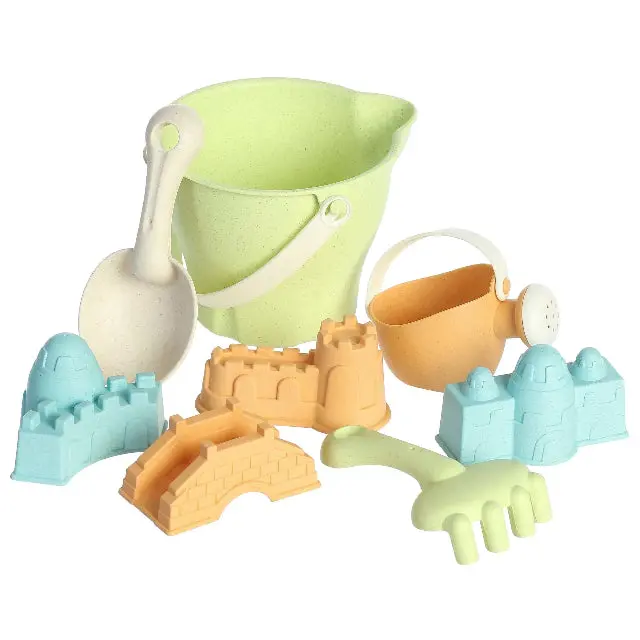 Wheatley Natural Beach Bucket Set – Compact Sand Play Kit For Toddlers 1