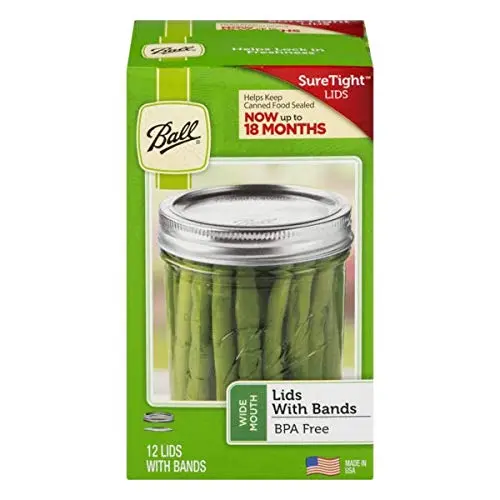 Wide-Mouth Mason Jar Lid And Band Set – 12-Pack 1