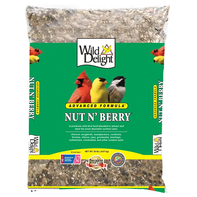 Wild Delight Nut N’ Berry Premium Wild Bird Mix – 20 Lb Bag 1