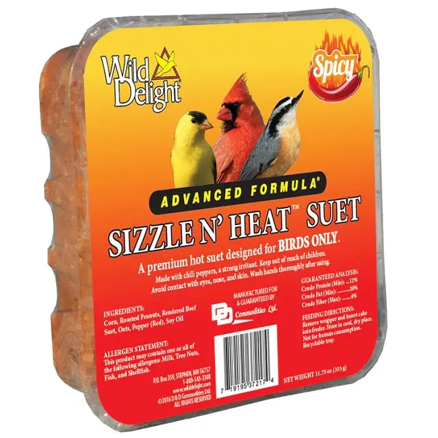 Wild Delight Sizzle N' Heat Spicy Suet Cake – Flavorful Wild Bird Treat 1