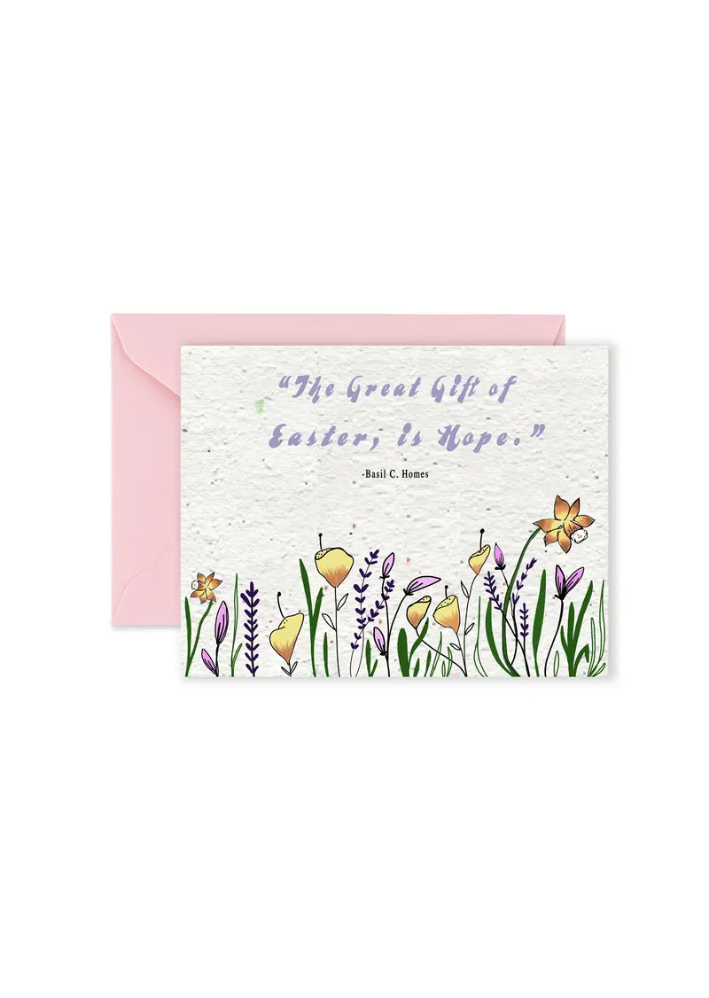 Wildflower Seed Paper Easter Card: Blooming Hope 1