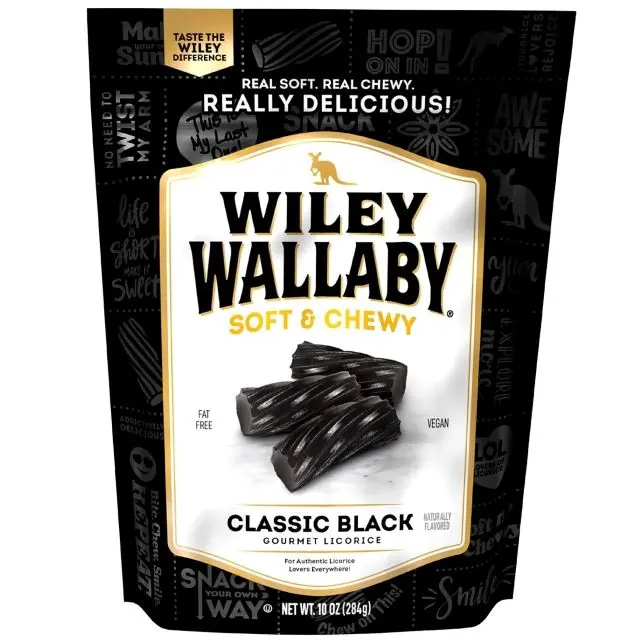 Wiley Wallaby Classic Black Licorice Candy (10 Oz) 1