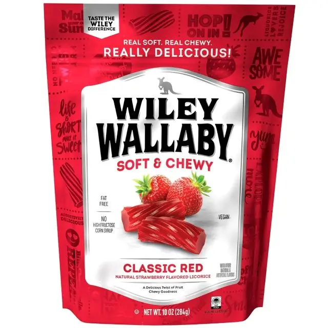 Wiley Wallaby Original Red Licorice Candy – 10 Oz Bag 1