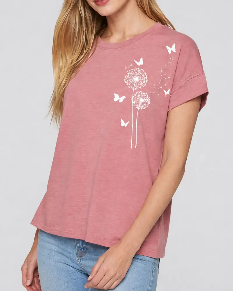 Women'S Relaxed-Fit Vintage-Style T-Shirt 1