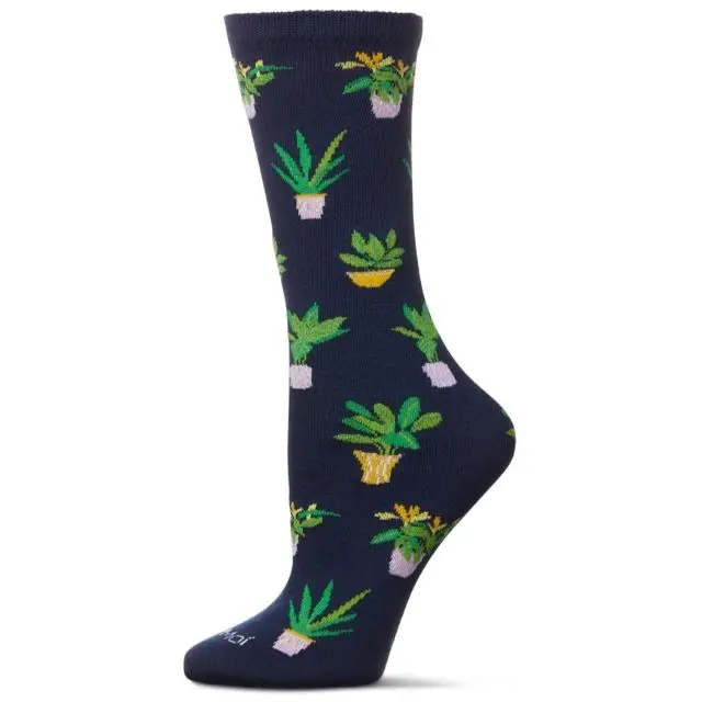 Women'S 'You Grow Girl' Plant-Inspired Novelty Socks – Navy 1