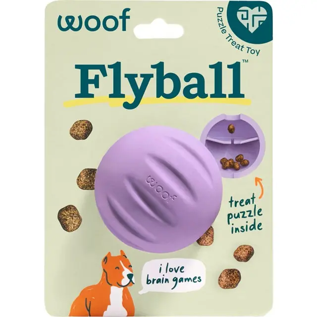 Woof Forager Lavender Flyball Dog Toy – 2-In-1 Fetch & Treat Puzzle 1