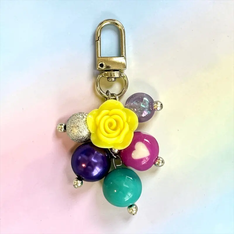 Yellow Rose Ceramic Mini Straw Bauble 1