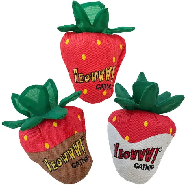 Yeowww! Assorted Catnip Strawberry Toys For Cats 1