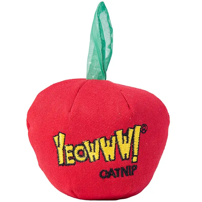 Yeowww! Catnip Apple Toy – Squeaky, Filled With 100% Organic Catnip 1