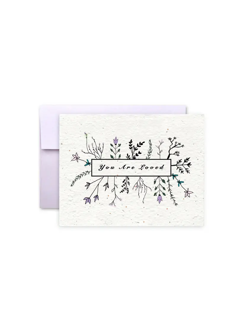 You Are Loved Greeting Card – Plantable Wildflower Seed Paper Card 1