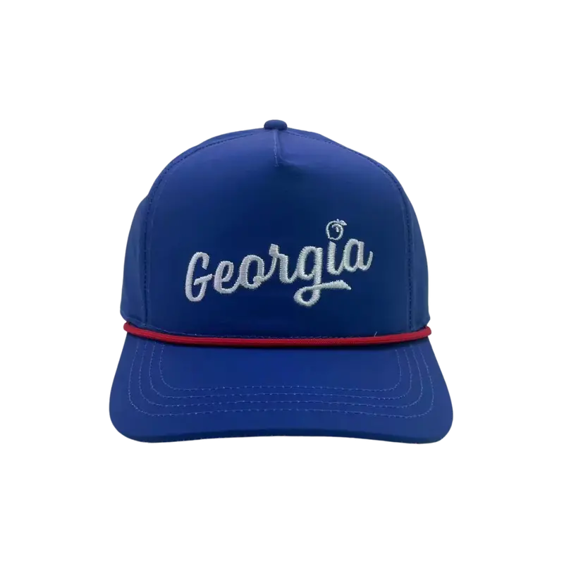 Youth Georgia Script 5 Panel Performance Hat 1