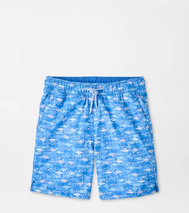 Youth Marina Blue Sunfish Swim Trunks 1