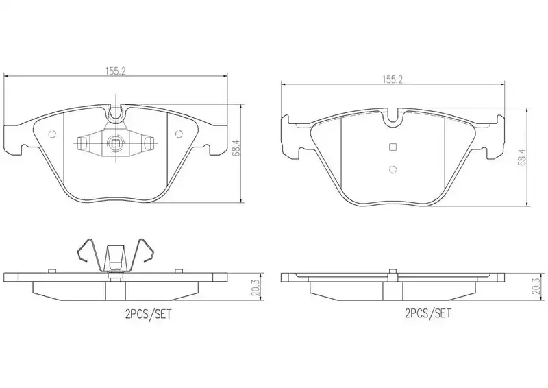 Brembo P06055N High-Performance Ceramic Brake Pad Set 1