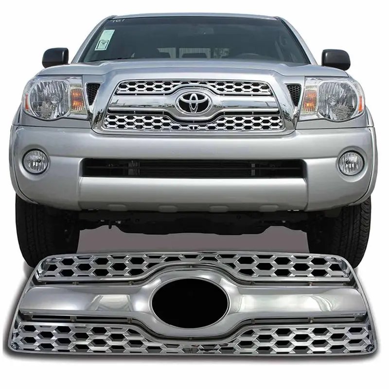 Coast To Coast Iwcgi99 Chrome Grille Overlay – Honeycomb Design, 3-Piece Set With Emblem Cutout 1
