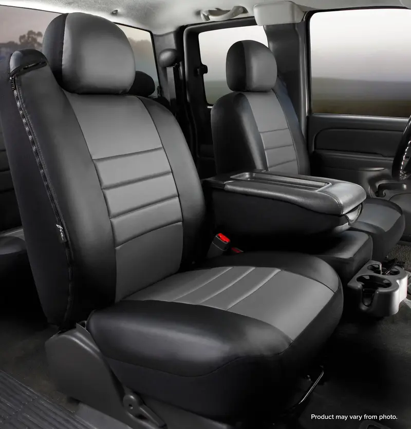 Fia Leatherlite Simulated Leather Front Seat Covers – Sl60 Series, Gray, Custom Fit 1