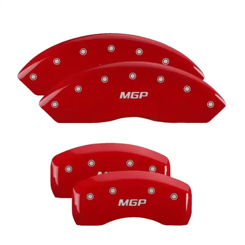 Mgp Engraved Caliper Covers – Front & Rear Set In Red Finish With Silver Accent 1