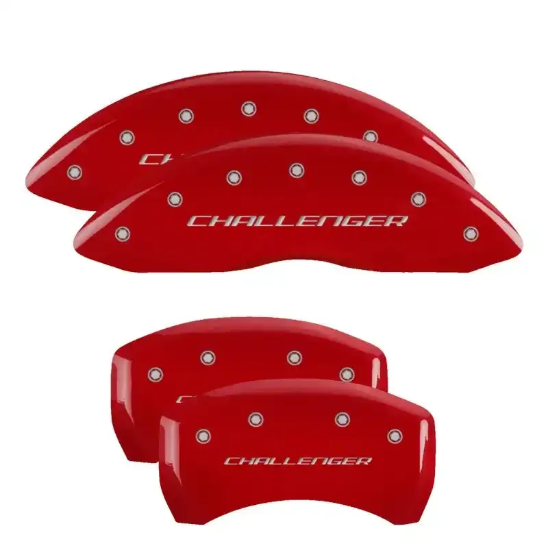 Mgp Magnum Red Engraved Caliper Covers – Front & Rear Set With Silver Detailing 1