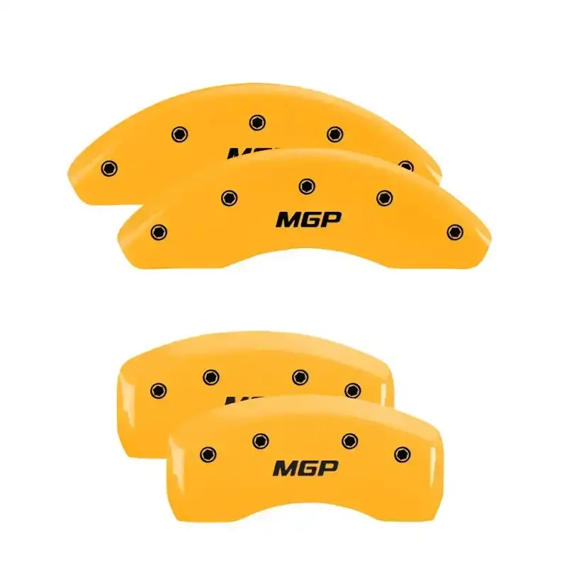 Mgp Yellow-Engraved Caliper Covers – Front & Rear Set With Black Finish 1
