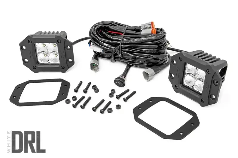 Rough Country Chrome Series Led Fog Light Kit 70803Drl With Cree Diodes 1