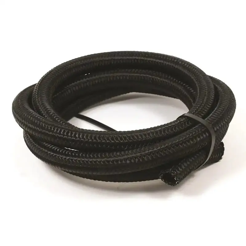 Speedfx Black Nylon Stainless Steel Braided Hose – 10An Fitting, 20-Foot Length 1